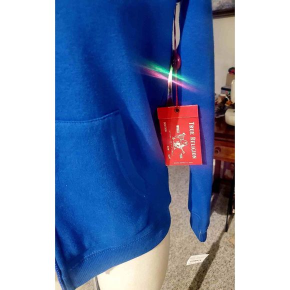 NWT UNISEX TRUE RELIGION ZIP UP HOODIE - Picture 6 of 6